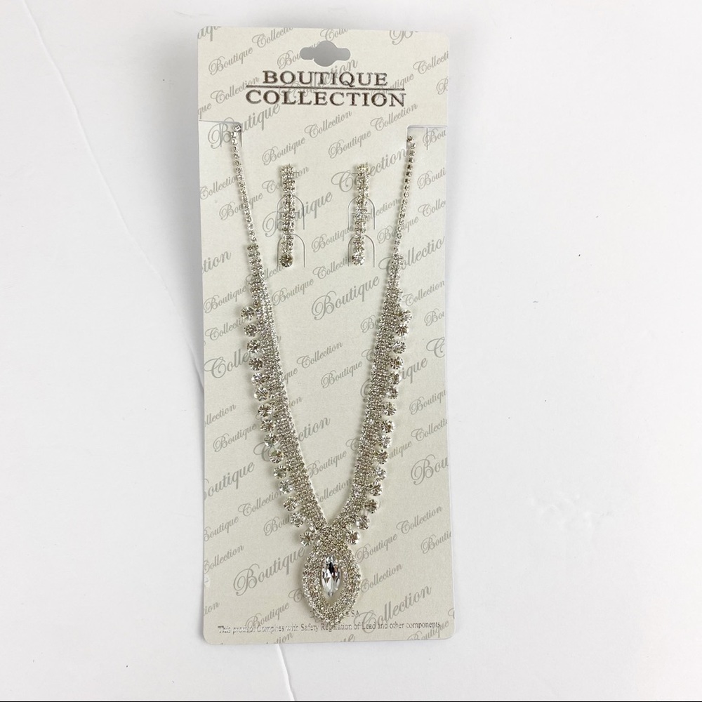 💕Formal, Bridesmaid, Wedding & Bridal Set earrings/necklace with extender